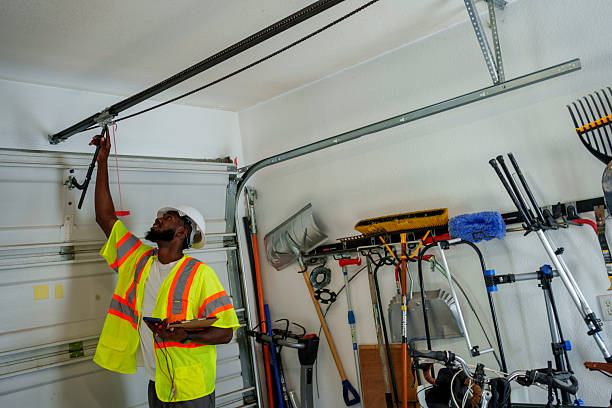 Professional Garage Door Panel Replacement technician working in Cherry County County, NE